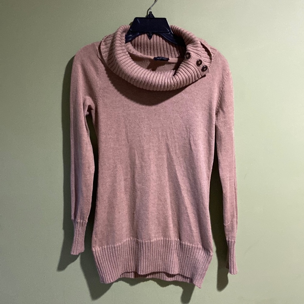 Tunic cowl neck sweater